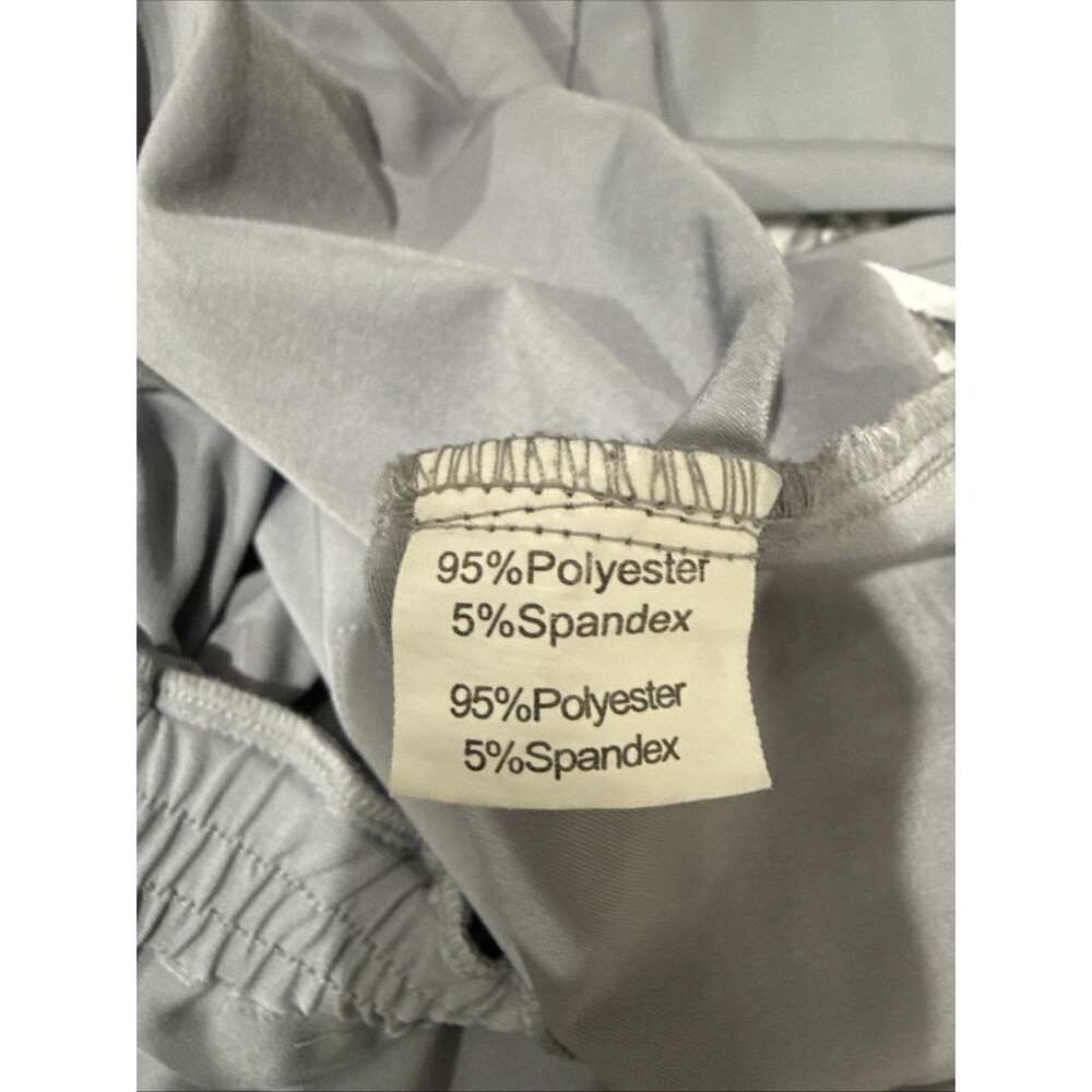 Grace Karin Women's Gray Pants Wide Elastic Waist Regular Sz M High Waisted - Picture 9 of 9